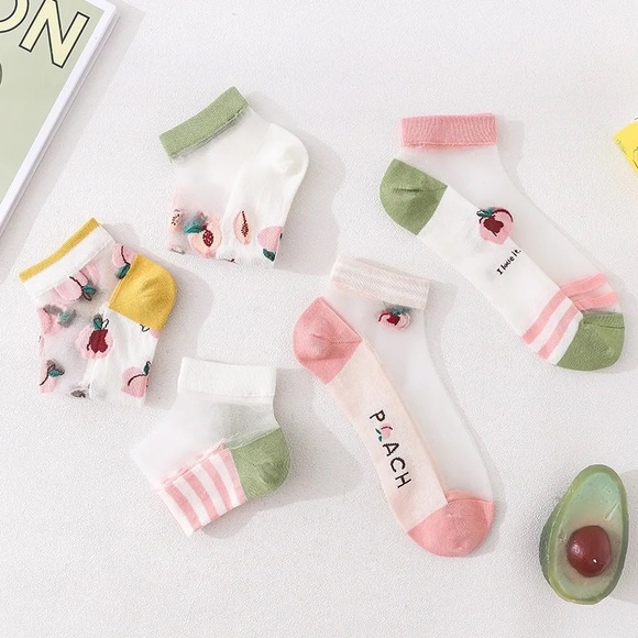 1 Mesh Fishnet Socks Mixed Fiber Transparent Stretch Elastic Ankle Net Yarn Thin - Picture 8 of 16